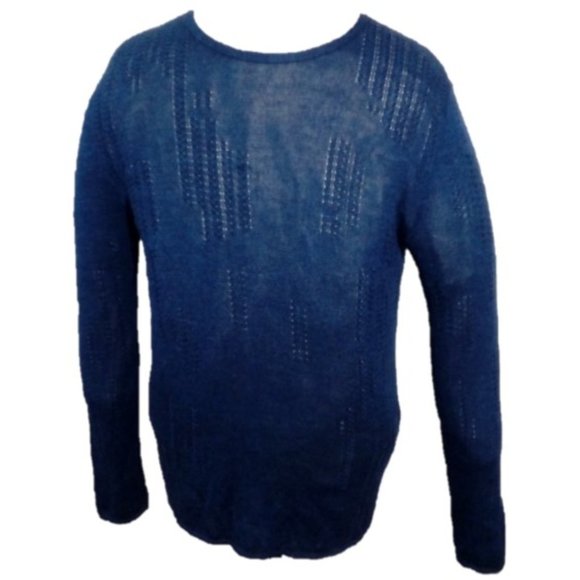 John Varvatos Linen-Blend Sweater Crewneck Rib-knit cuffs and bottom NWOT 09/24 - Picture 2 of 11